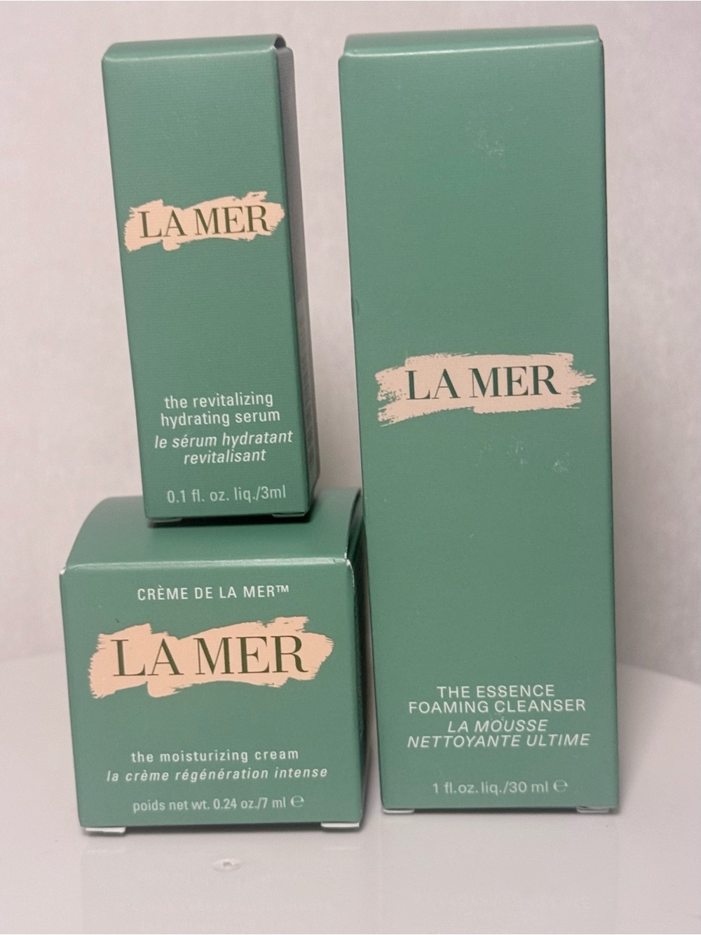 La Mer Skincare Set cleanser,serum and moisturizer